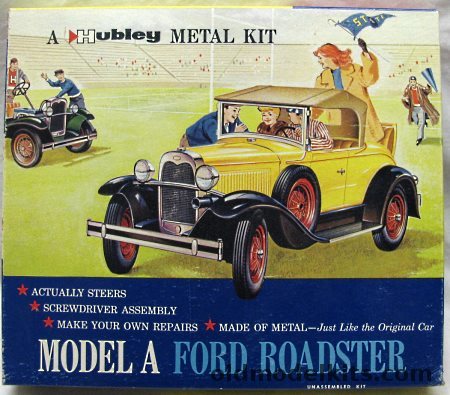Hubley 1/20 Ford Model A Roadster, 854K-300 plastic model kit